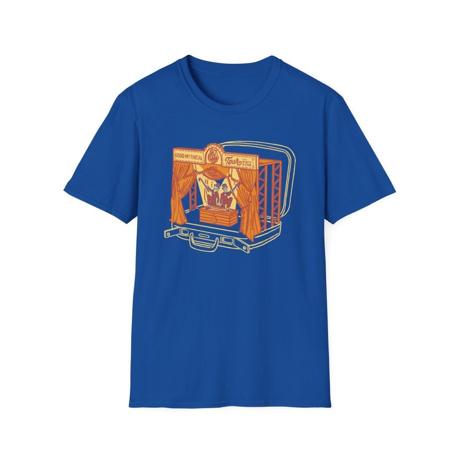 Good Mythical Morning Tour Stage in a Suitcase unisex softstyle t-shirt