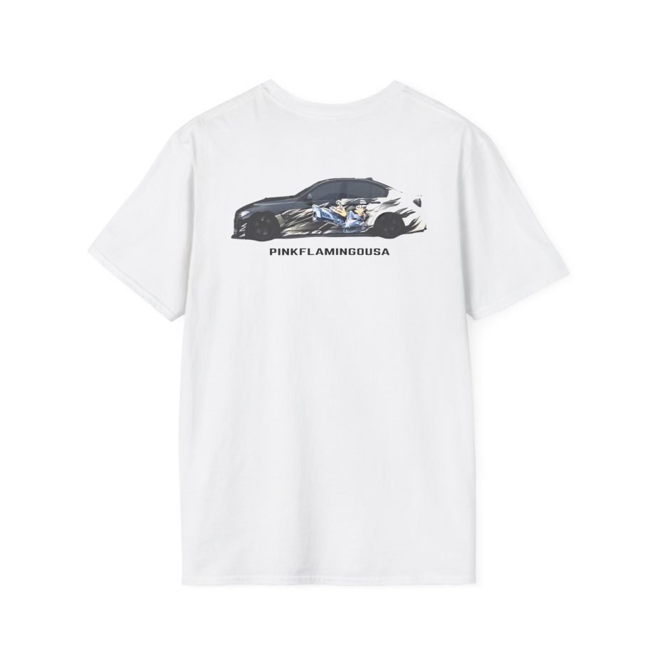 Xavier Wulf Pinkflamingousa unisex softstyle t-shirt