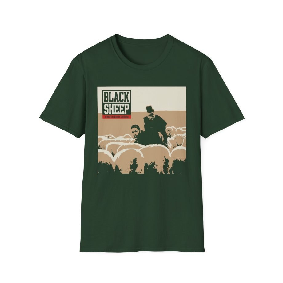 Black Sheep wolf Unisex Softstyle T-Shirt