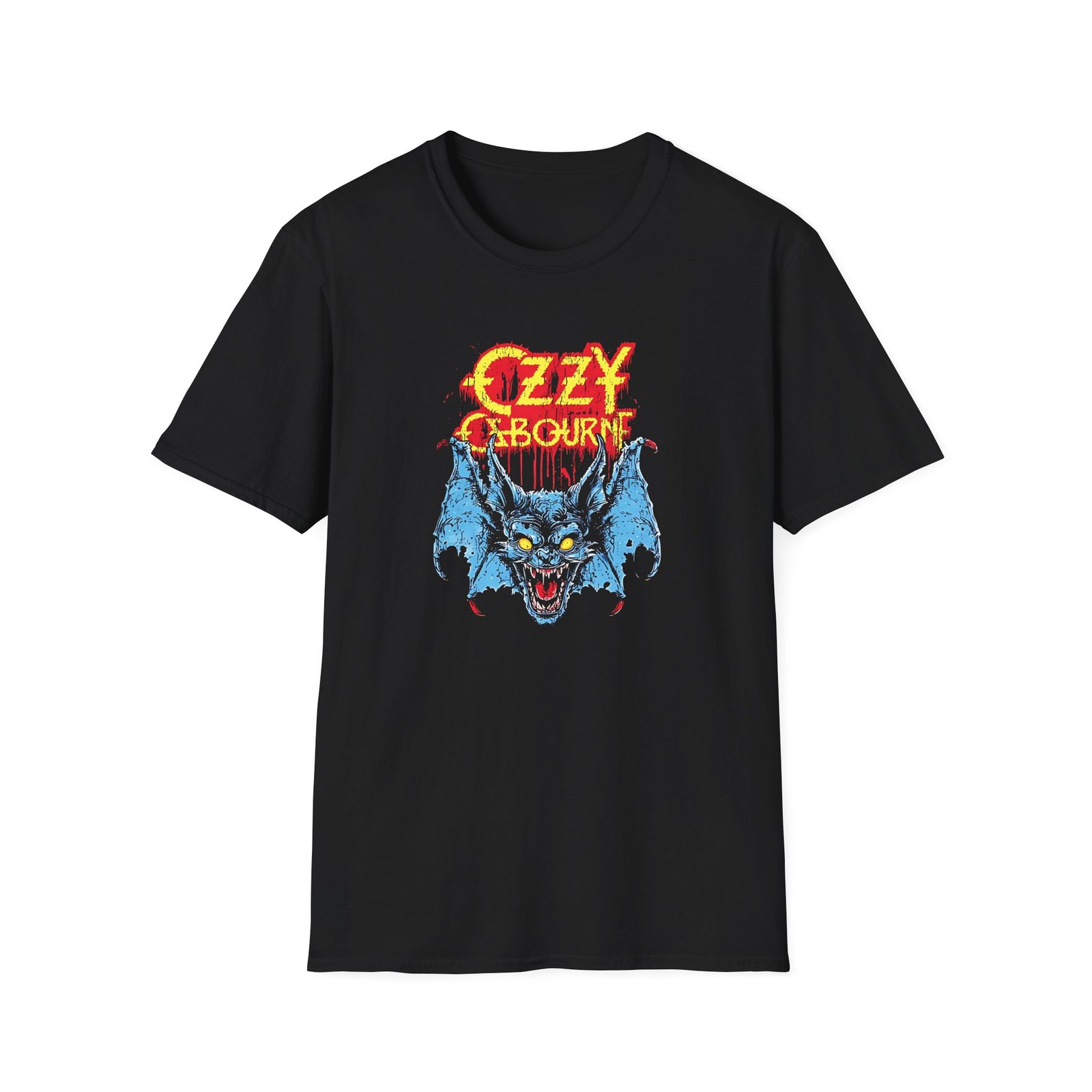 Ozzy Osbourne Glowing Eyes Bat Unisex Softstyle T-Shirt