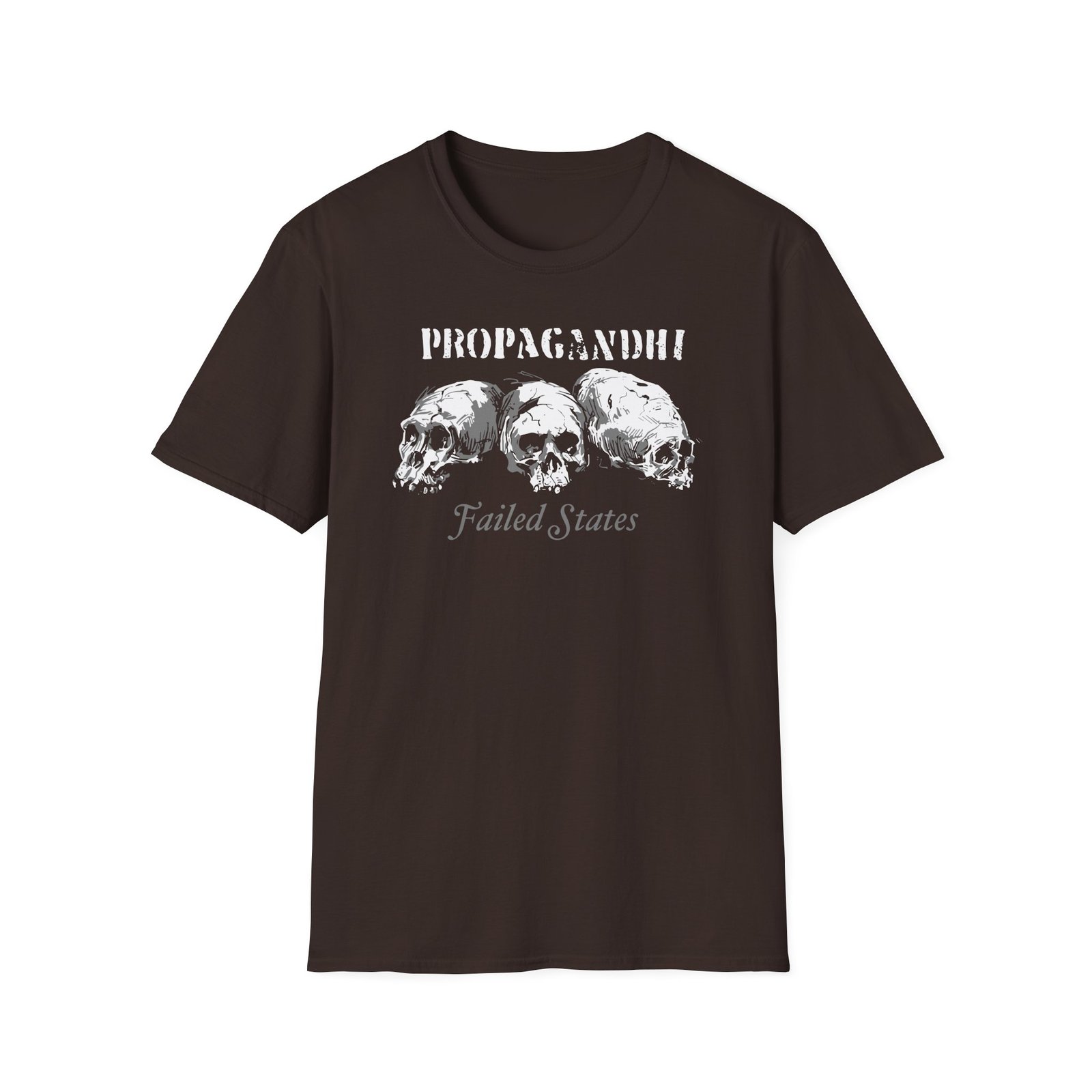 Propagandhi Failed States Skulls Unisex Softstyle T-Shirt