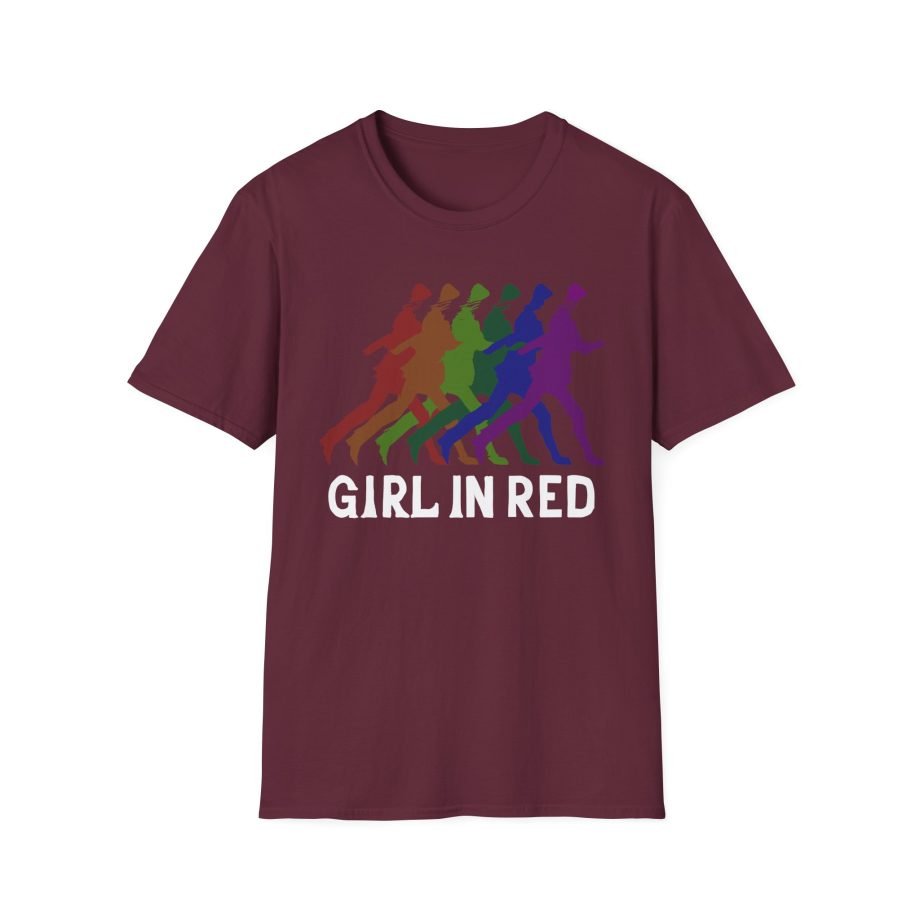 Girl in Red Rainbow Silhouette Unisex Softstyle T-Shirt