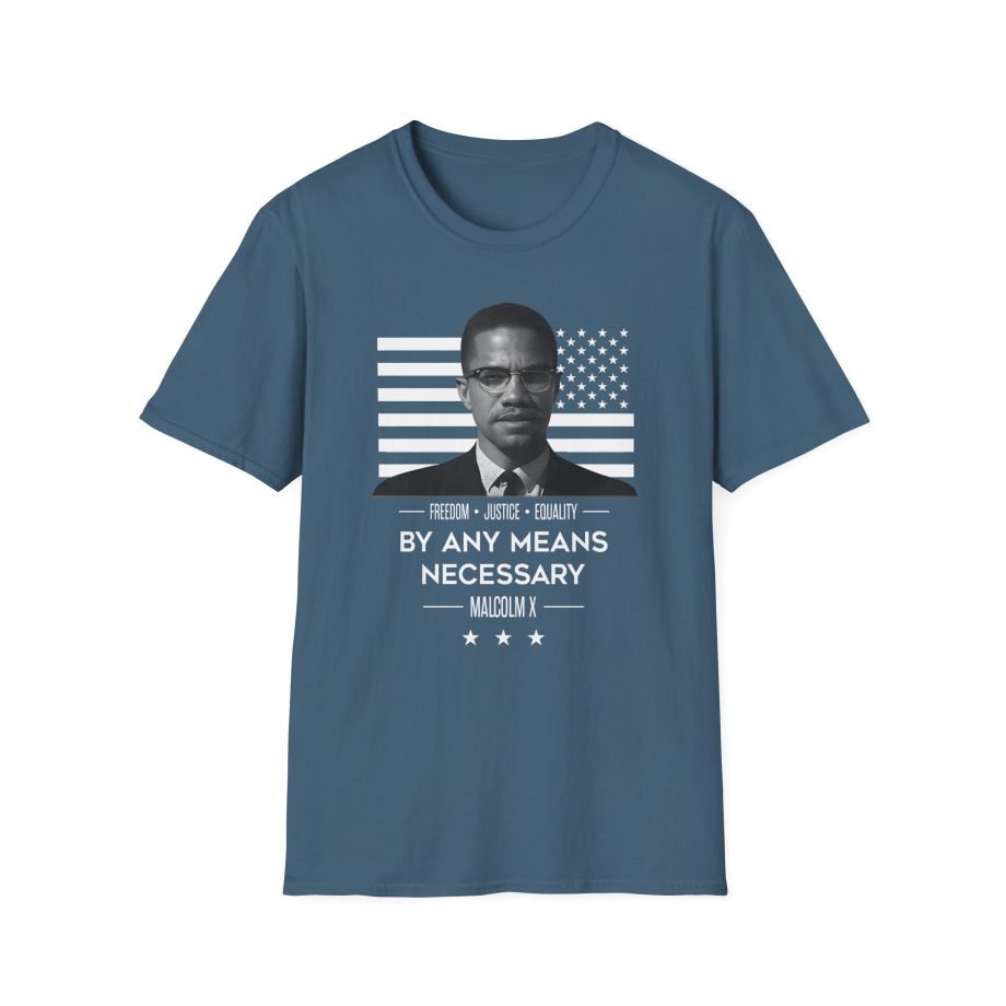 Malcolm X by Any Means Necessary Unisex Softstyle T-Shirt