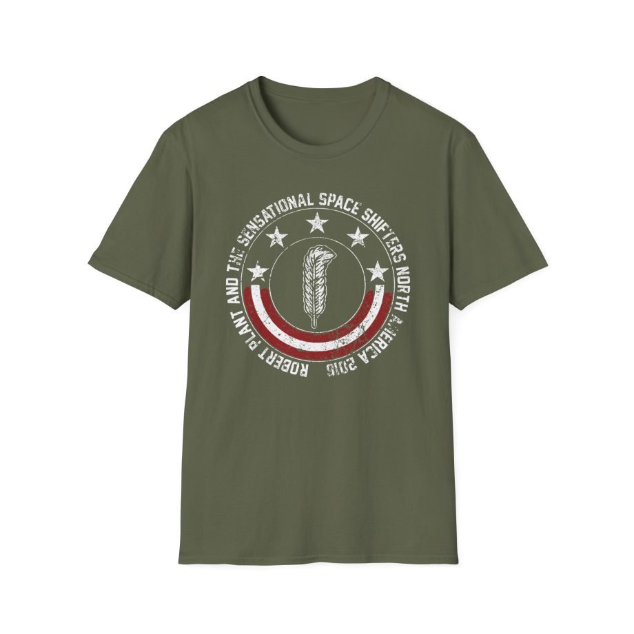 Robert Plant Patriotic Quill Itinerary Unisex Softstyle T-Shirt