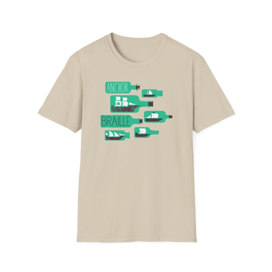 Anchor and Braille Ships Bottles Unisex Softstyle T-Shirt