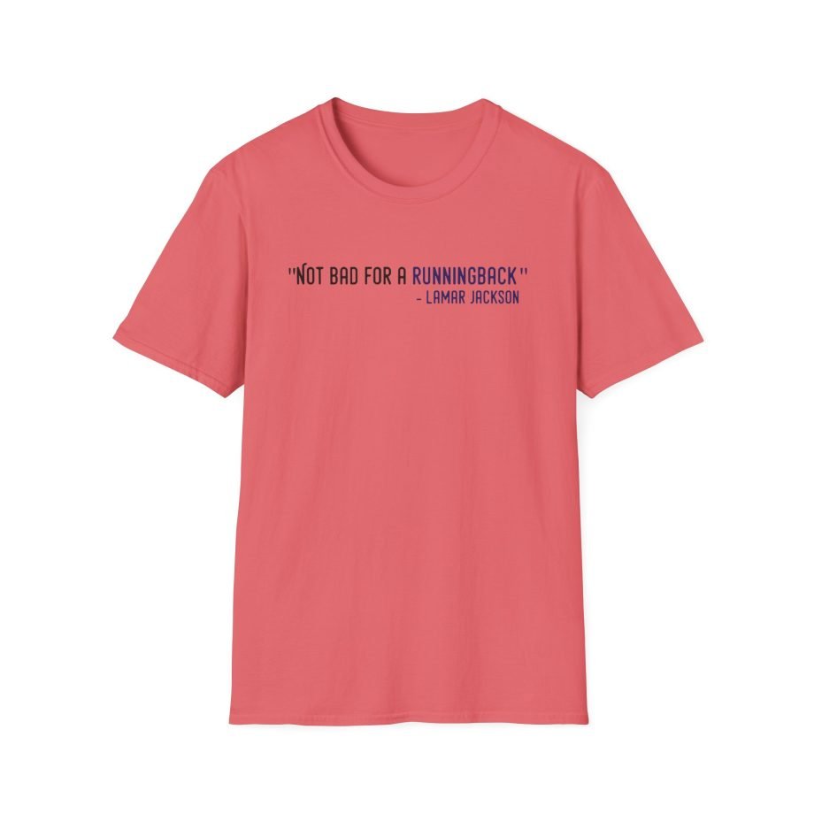Lamar Jackson The Prodigy Not Bad for a Running Back Unisex Softstyle T-Shirt