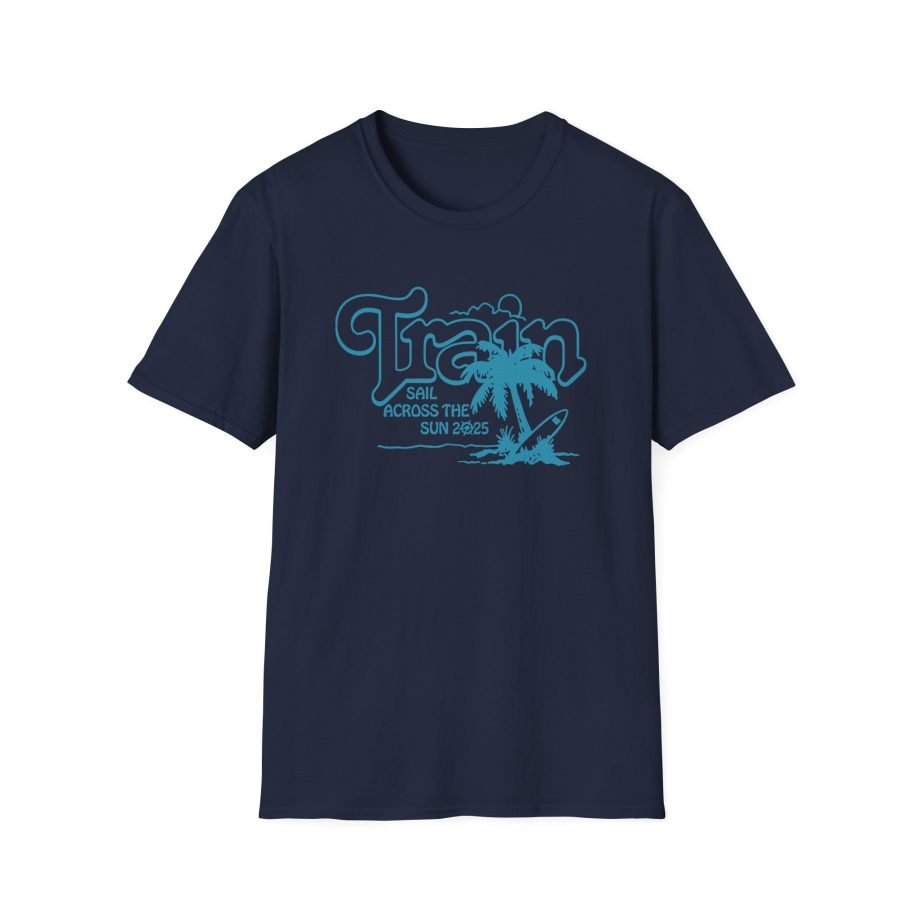 Train Sail Across the Sun 2025 Palm Tree unisex softstyle t-shirt