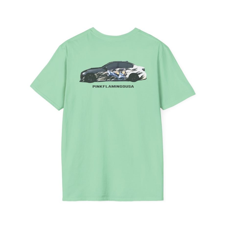Xavier Wulf Pinkflamingousa unisex softstyle t-shirt