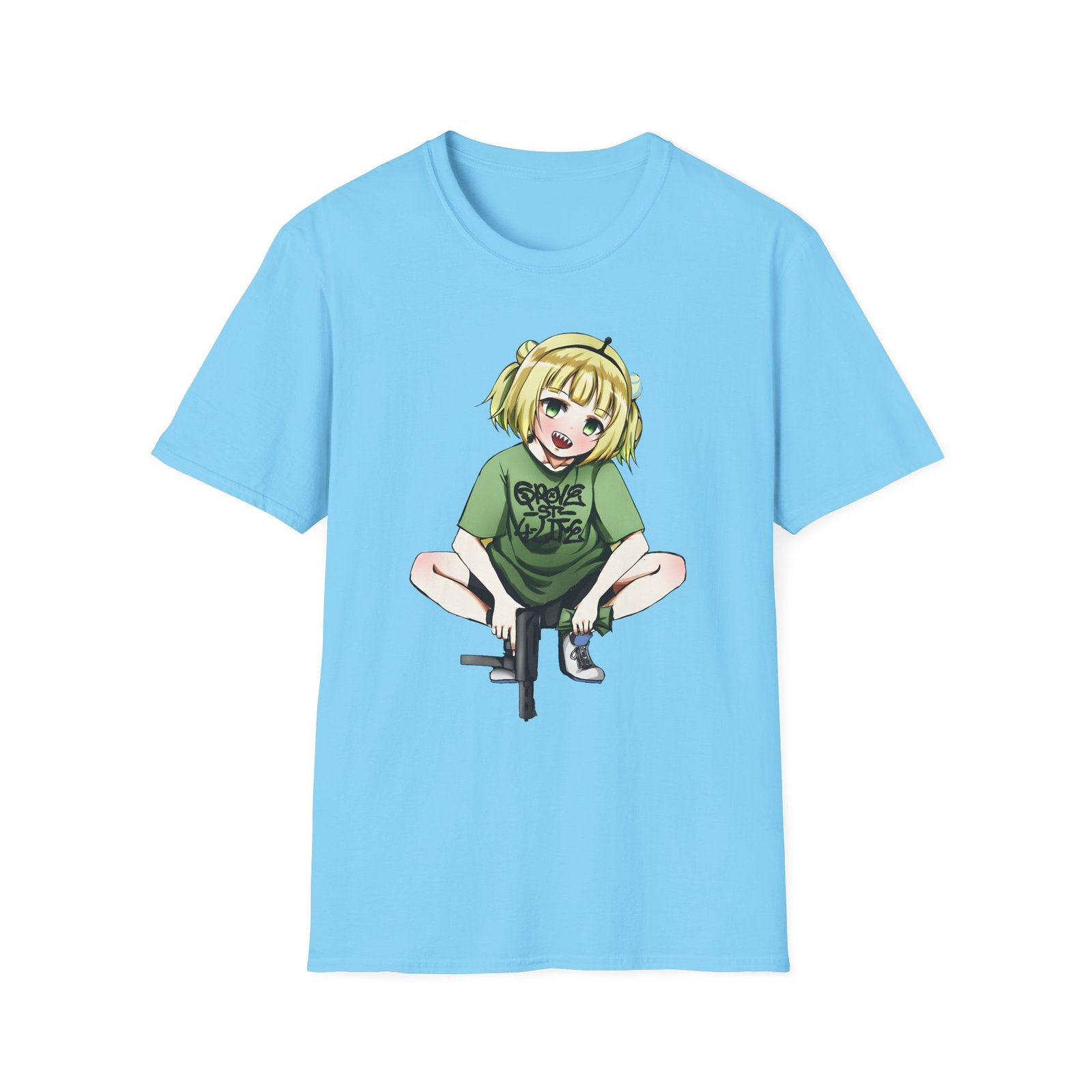 Girl And Gun Amano Pikamee Unisex Softstyle T-Shirt