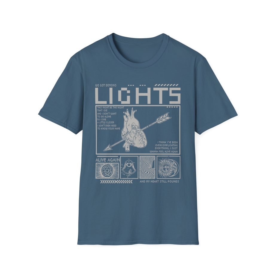 Lights Alive Again Lyric Unisex Softstyle T-Shirt