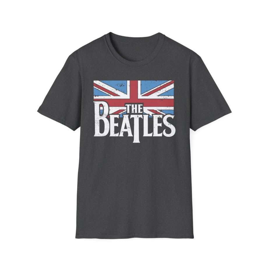 The Beatles Distressed British Flag Unisex Softstyle T-Shirt