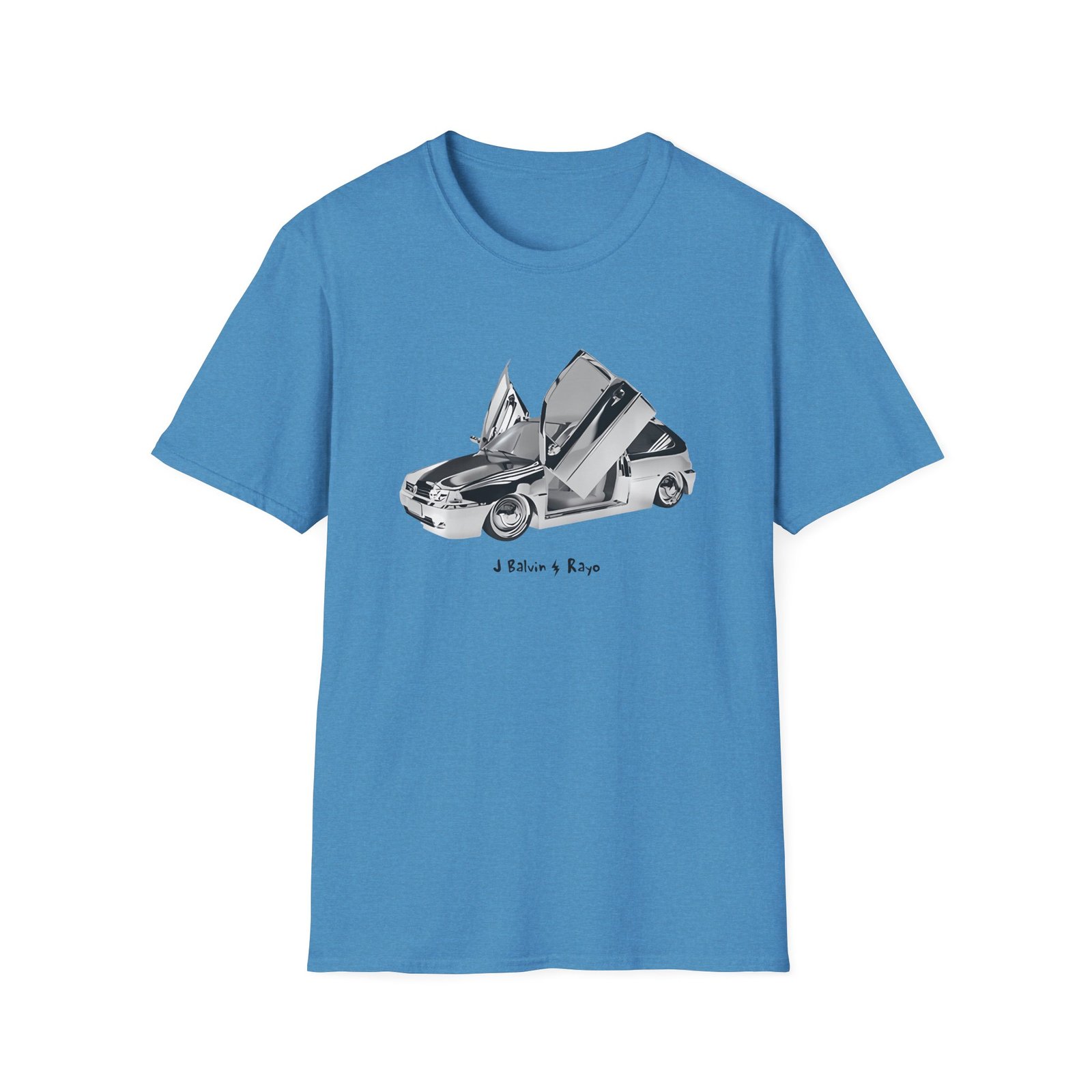 J Balvin Rayo Silver Car Unisex Softstyle T-Shirt