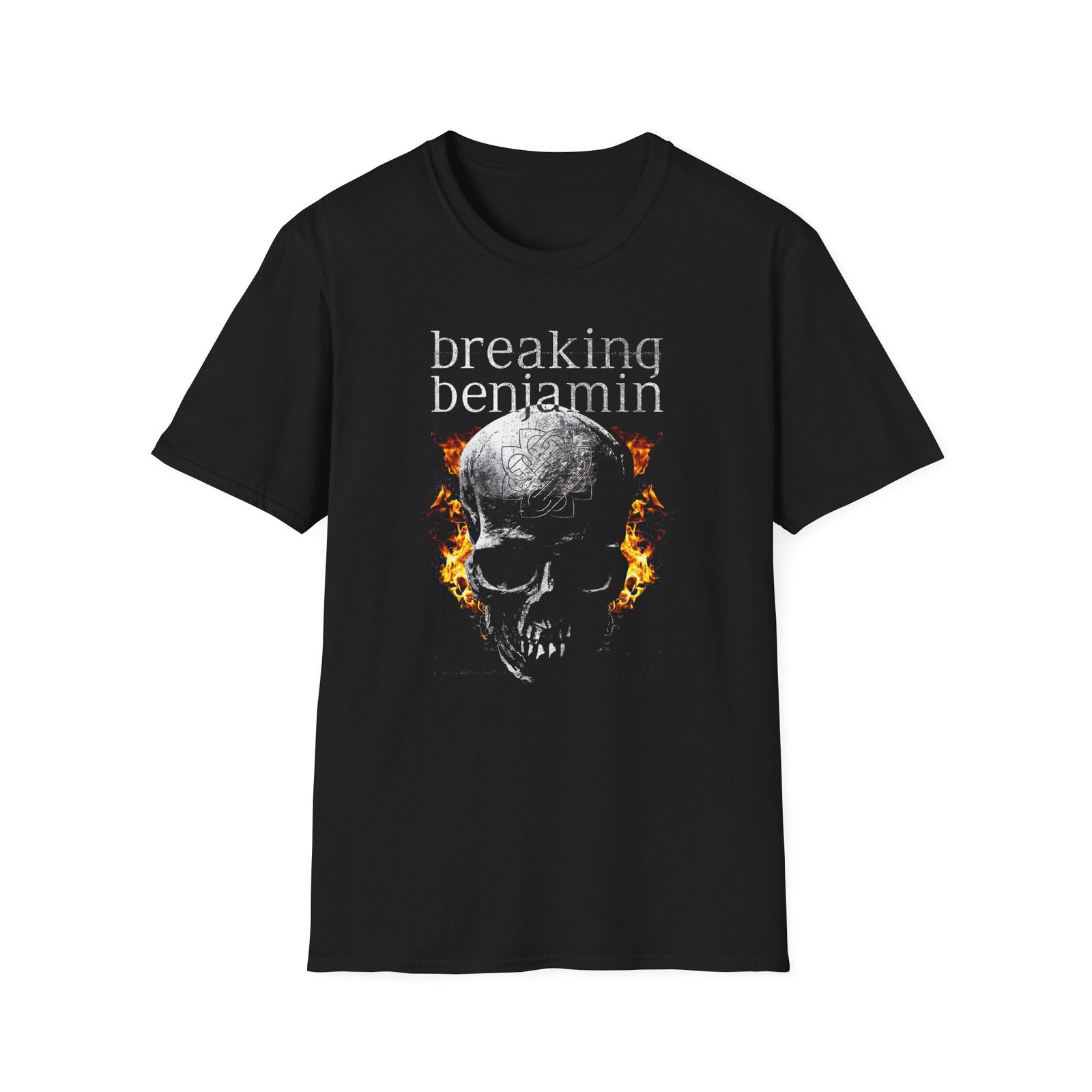 Breaking Benjamin Fire Skull Unisex Softstyle T-Shirt