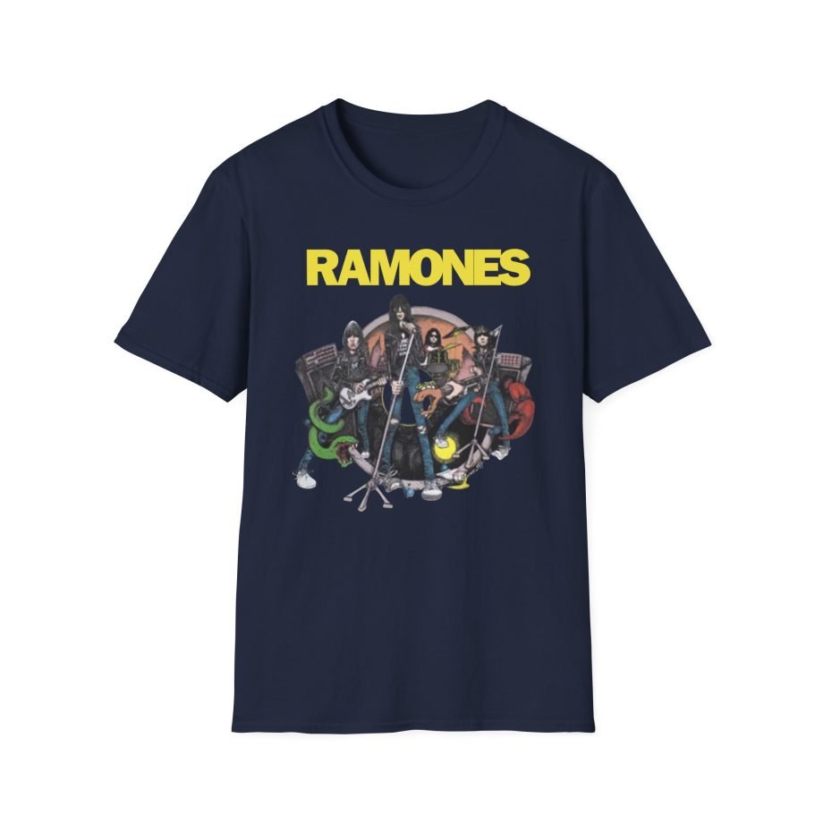 Johnny Ramone Cartoon Band Unisex Softstyle T-Shirt