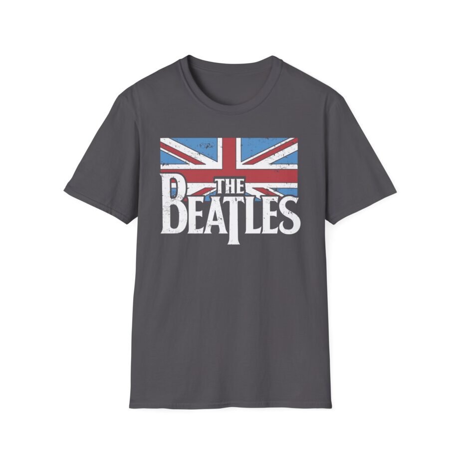 The Beatles Distressed British Flag Unisex Softstyle T-Shirt