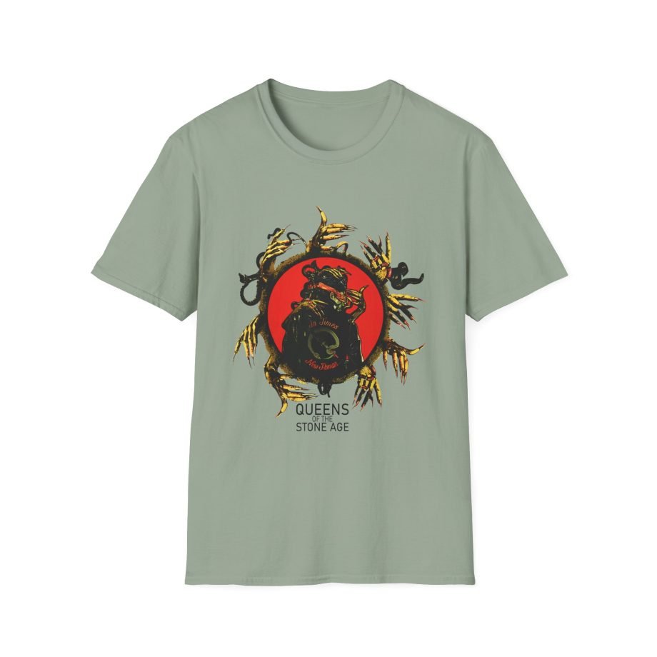 Queens of the Stone Age in Times New Roman Unisex Softstyle T-Shirt
