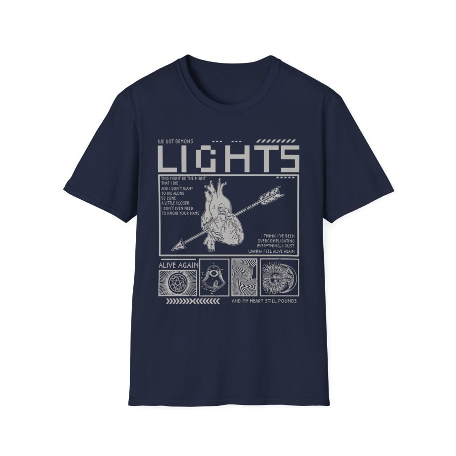 Lights Alive Again Lyric Unisex Softstyle T-Shirt