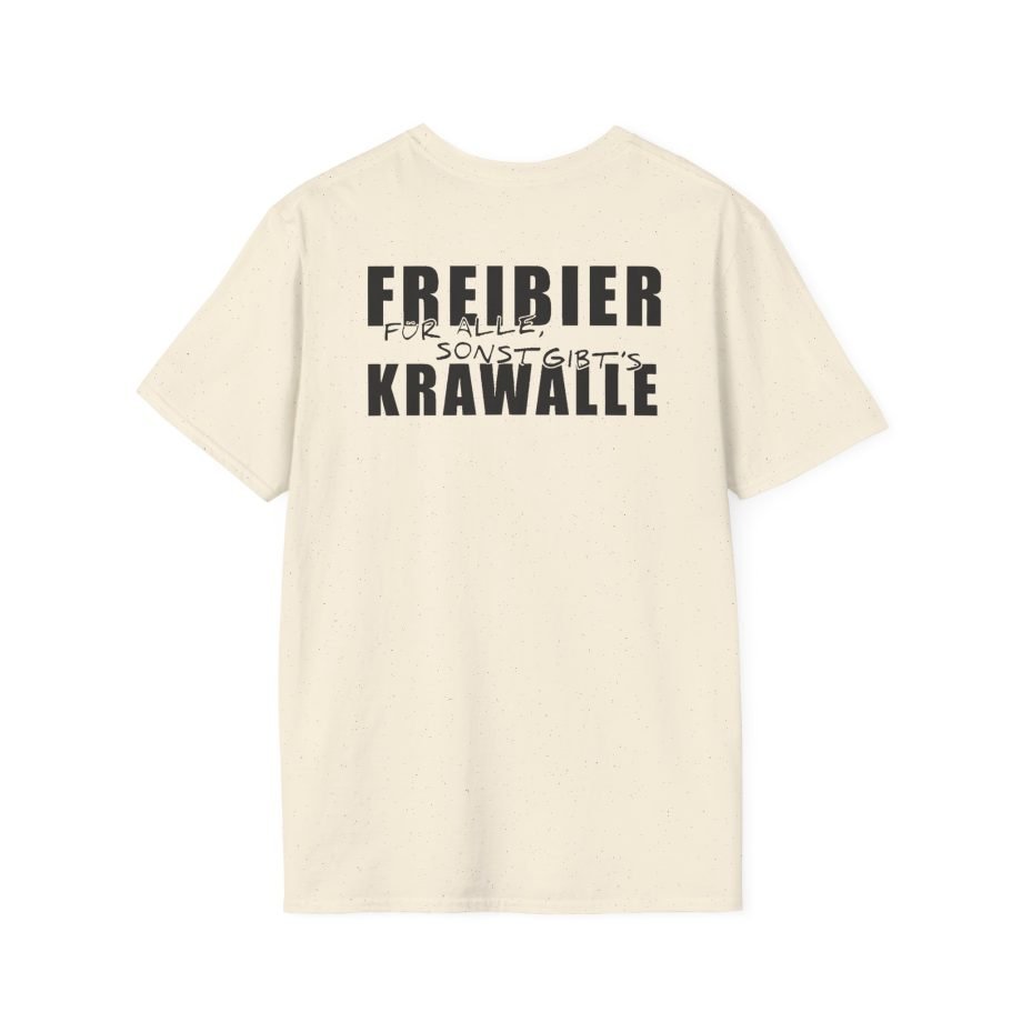 Tankard Freibier Für Alle , Sonst Gibts Krawalle Unisex Softstyle T-Shirt