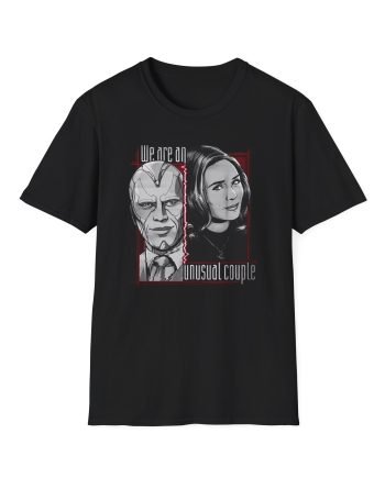 Marvel Wandavision Halftone Couple Unisex Softstyle T-Shirt