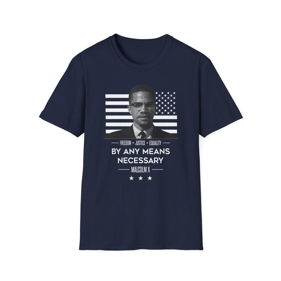 Malcolm X by Any Means Necessary Unisex Softstyle T-Shirt