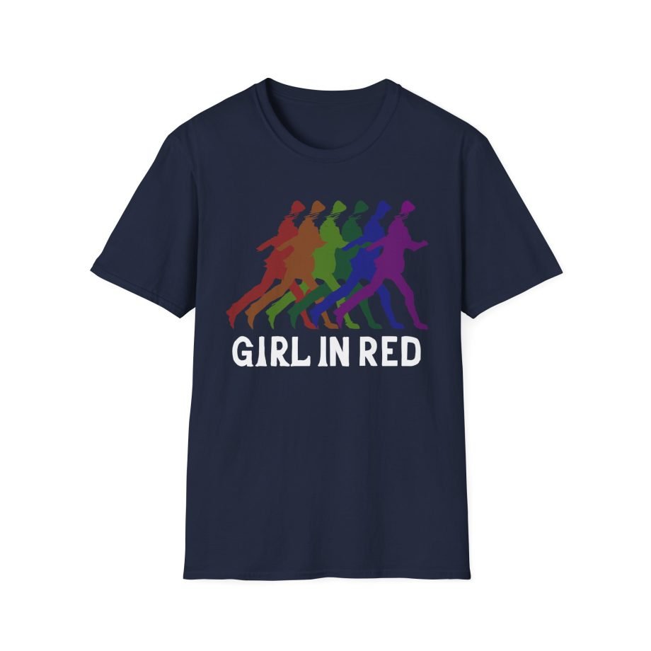 Girl in Red Rainbow Silhouette Unisex Softstyle T-Shirt