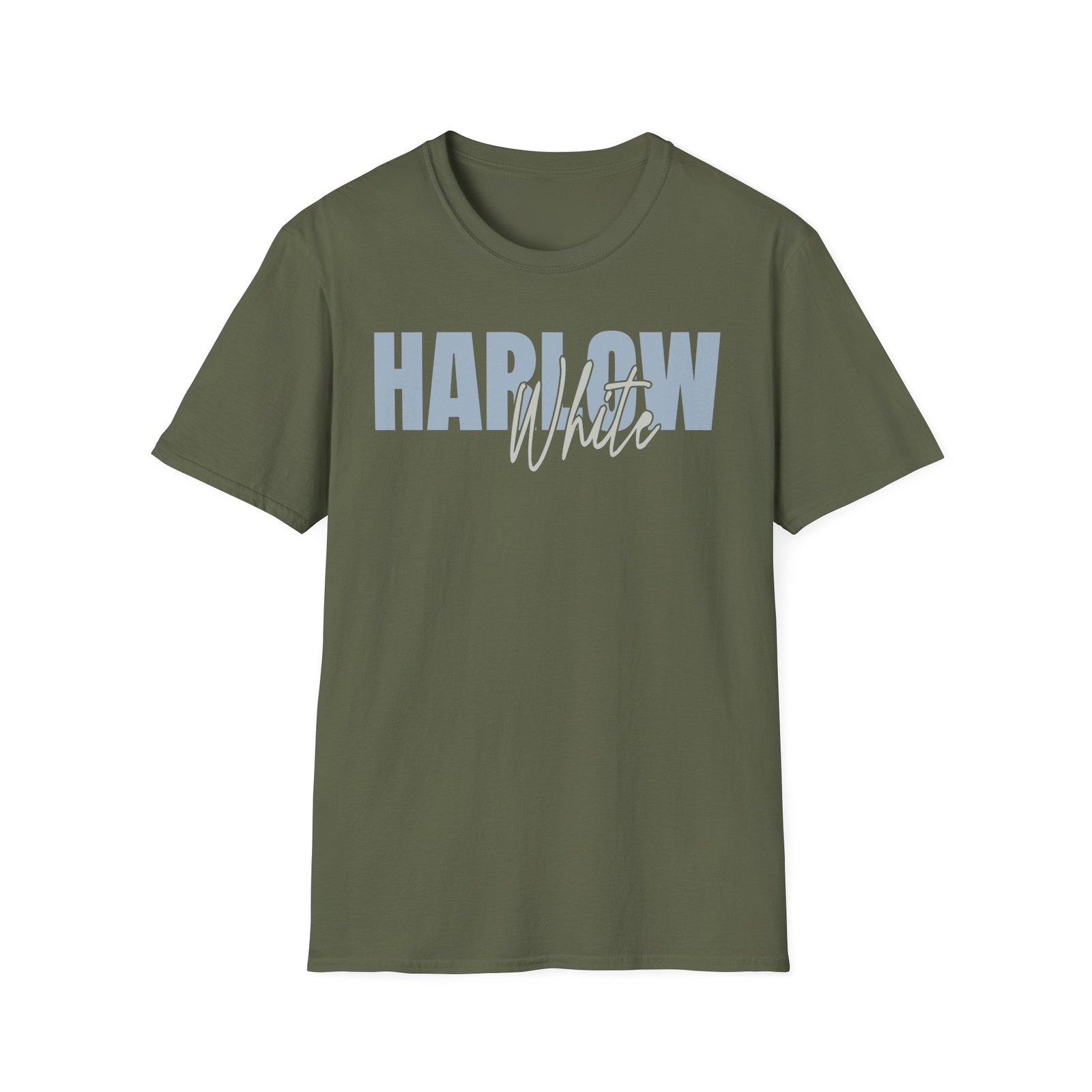 Harlow and Popcorn White Unisex Softstyle T-Shirt