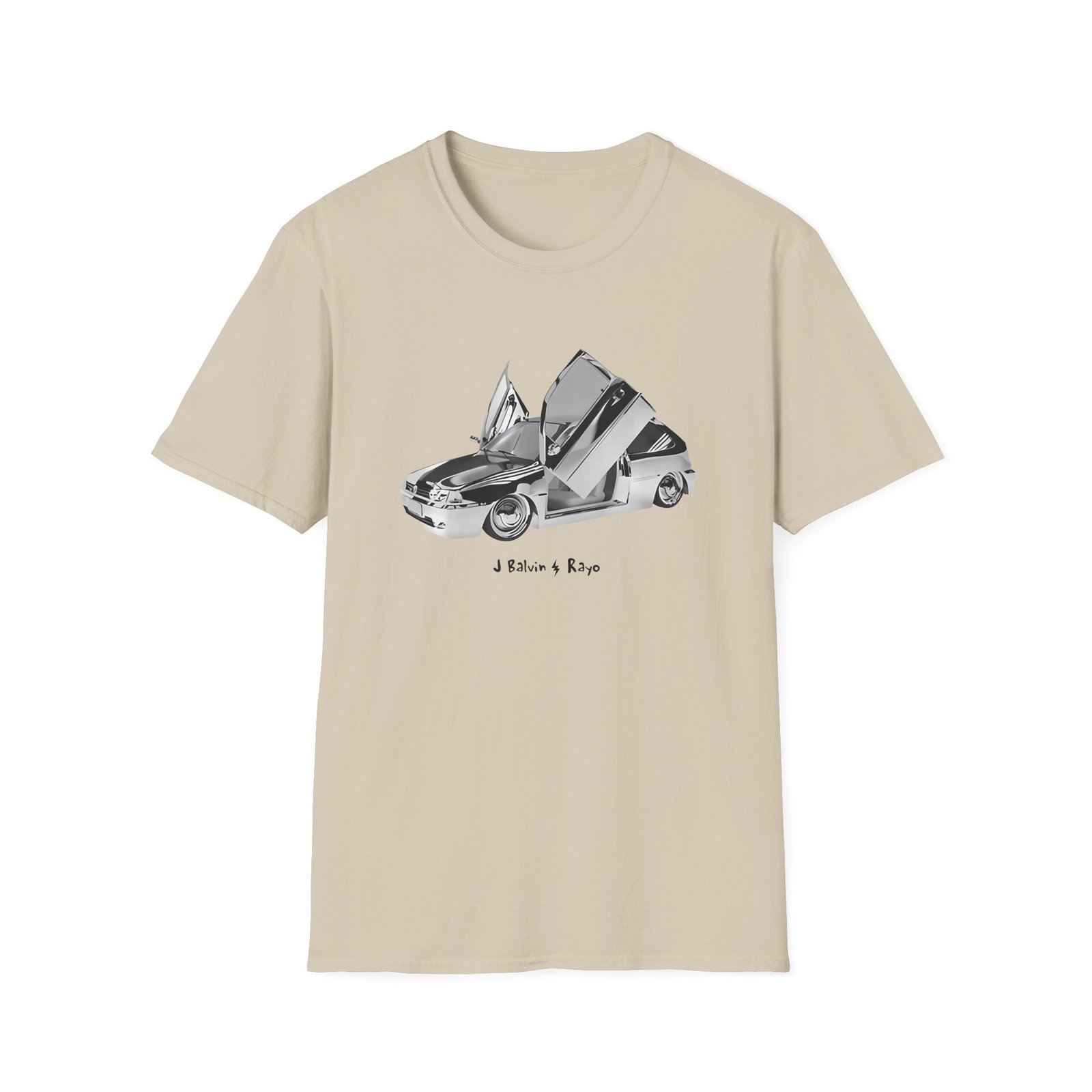 J Balvin Rayo Silver Car Unisex Softstyle T-Shirt