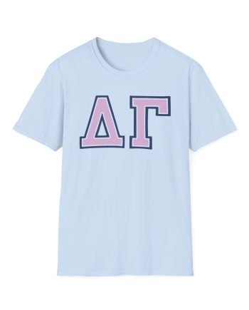 Delta Gamma Chenille Letter Unisex Softstyle T-Shirt