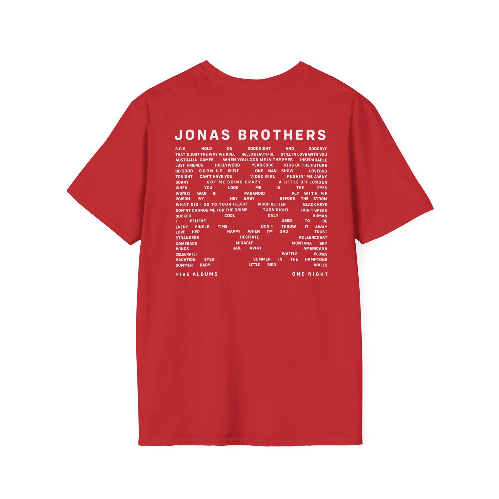Jonas Brothers Tracklist Unisex Softstyle T-Shirt