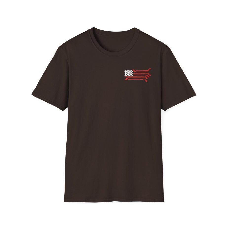Spittin Chiclets Us Hockey Unisex Softstyle T-Shirt
