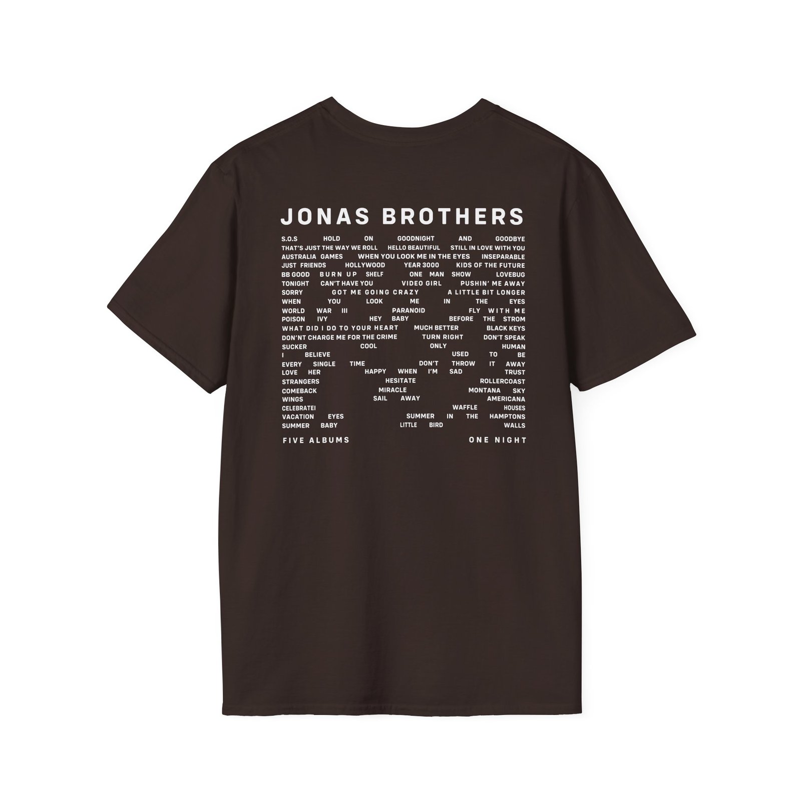 Jonas Brothers Tracklist Unisex Softstyle T-Shirt