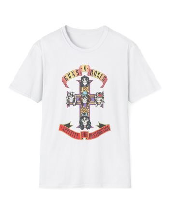 Guns N Roses Cross Grey Tour Unisex Softstyle T-Shirt