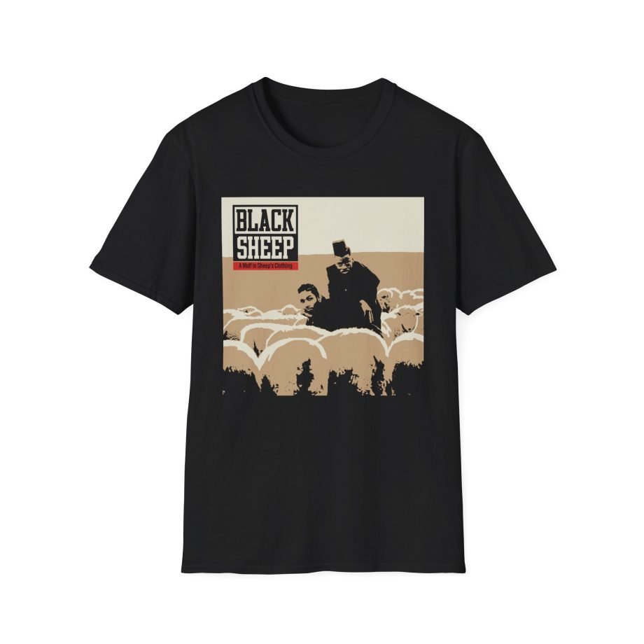 Black Sheep wolf Unisex Softstyle T-Shirt