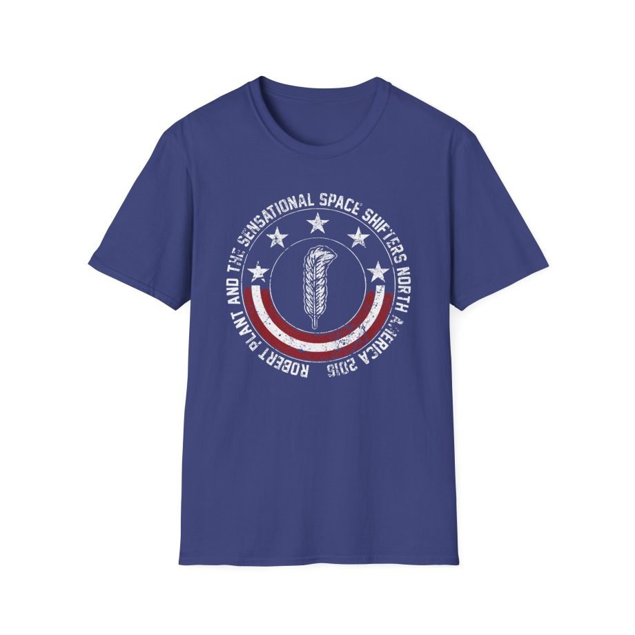 Robert Plant Patriotic Quill Itinerary Unisex Softstyle T-Shirt