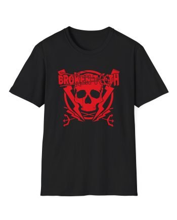 Broken Teeth Red Skull Unisex Softstyle T-Shirt