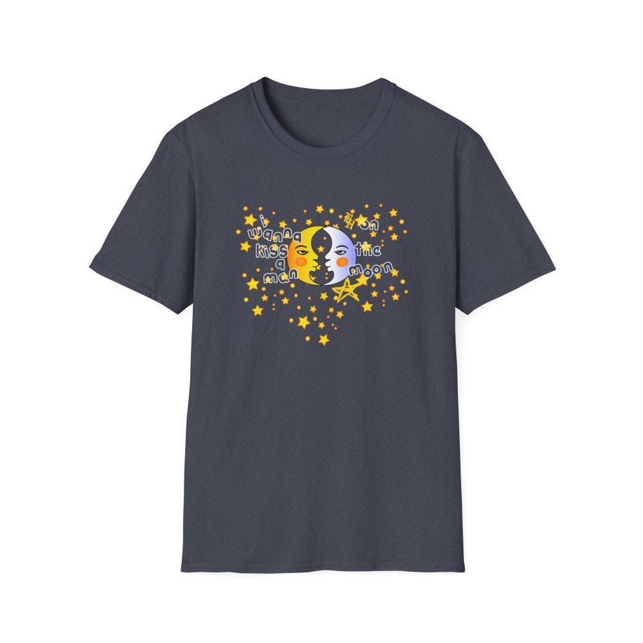 B I Wanna Kiss a Man on the Moon Unisex Softstyle T-Shirt