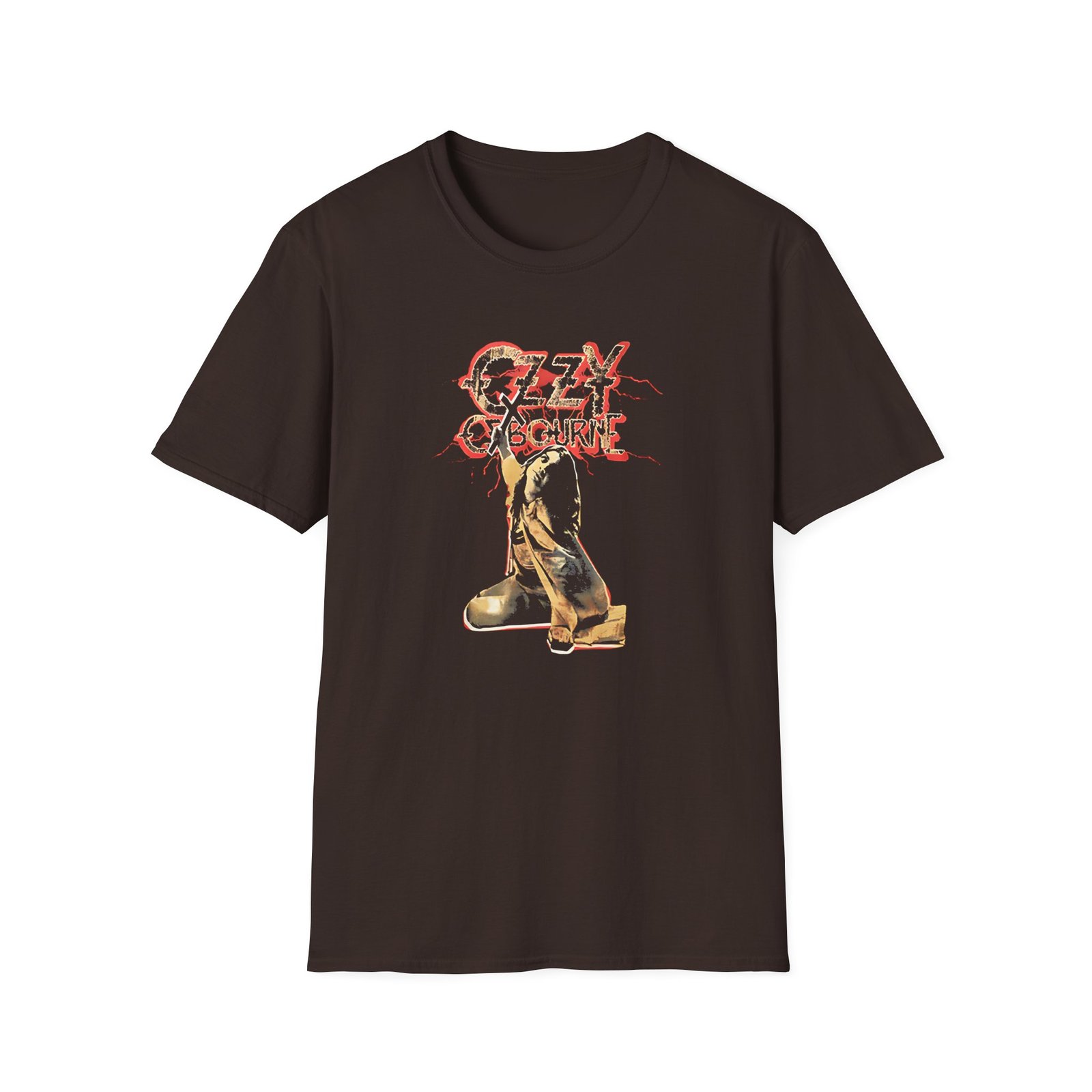 Ozzy Osbourne Red Lightning Tourback Unisex Softstyle T-Shirt