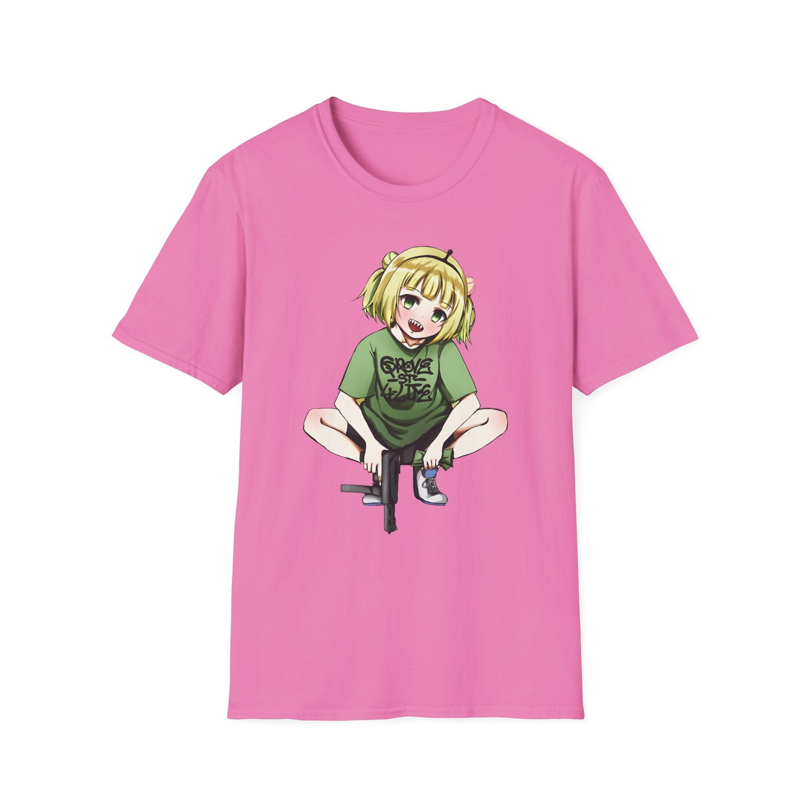 Girl And Gun Amano Pikamee Unisex Softstyle T-Shirt