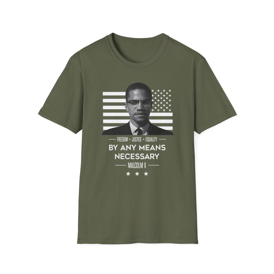 Malcolm X by Any Means Necessary Unisex Softstyle T-Shirt