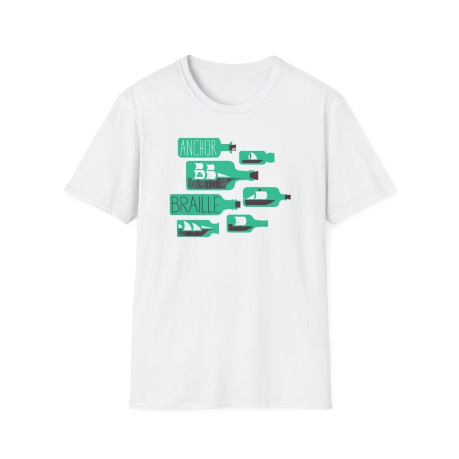Anchor and Braille Ships Bottles Unisex Softstyle T-Shirt