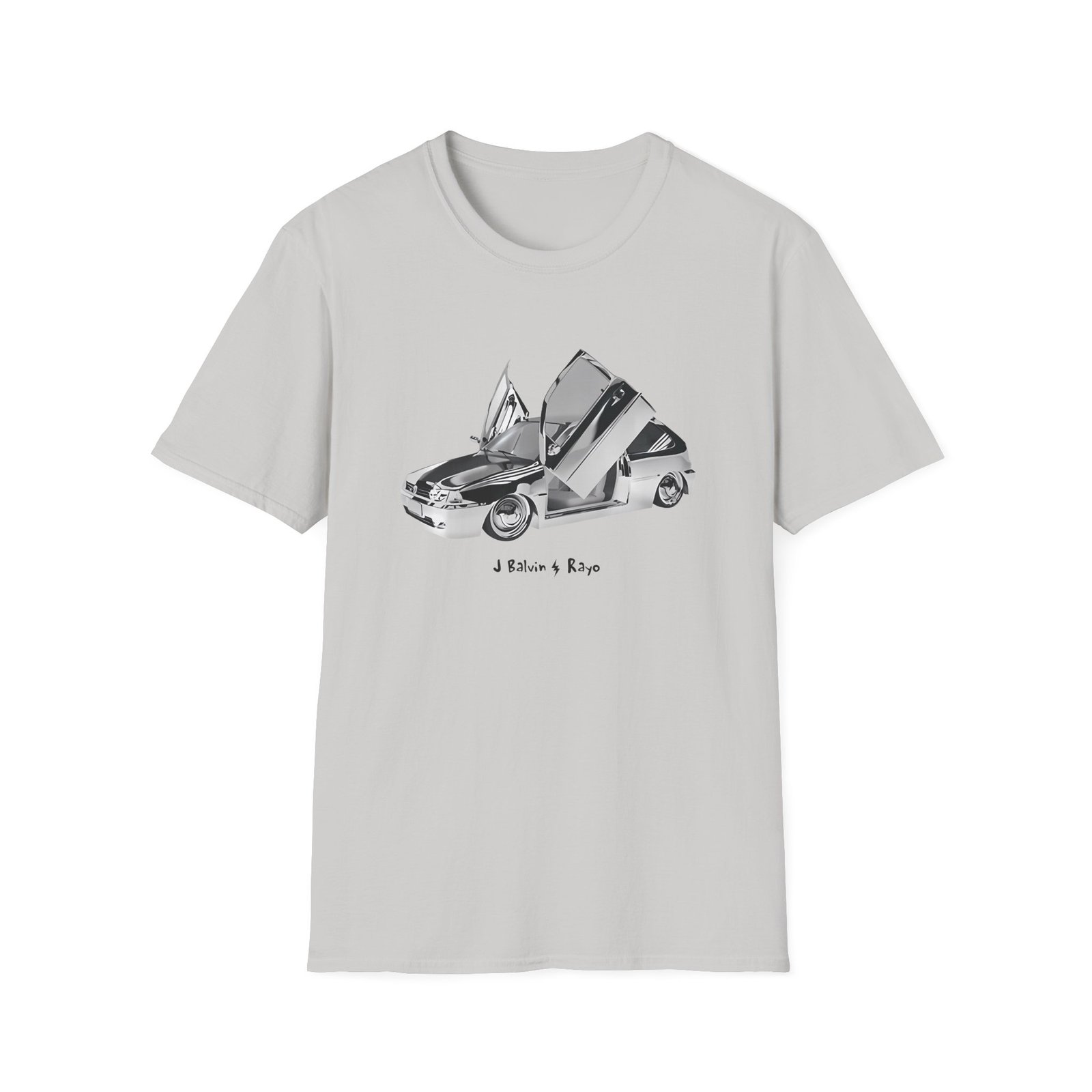 J Balvin Rayo Silver Car Unisex Softstyle T-Shirt
