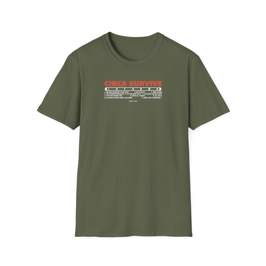 Circa Survive Juturna Tracklist Unisex Softstyle T-Shirt