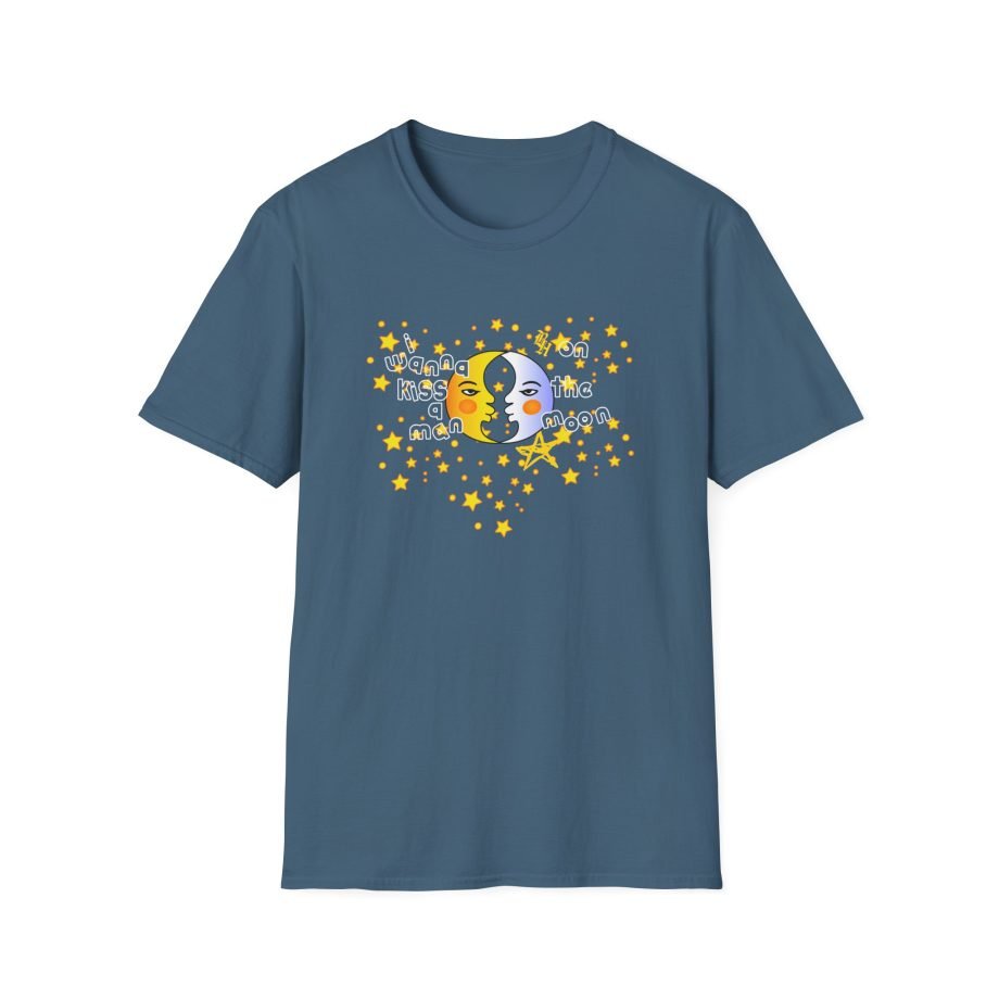 B I Wanna Kiss a Man on the Moon Unisex Softstyle T-Shirt