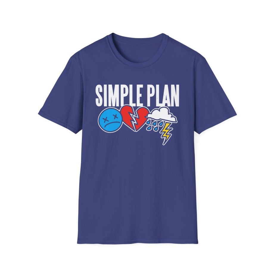 Simple Plan 3 Icons Logo Unisex Softstyle T-Shirt