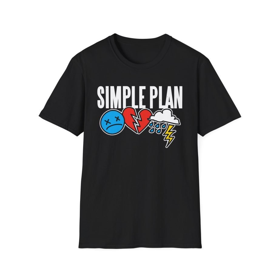 Simple Plan 3 Icons Logo Unisex Softstyle T-Shirt
