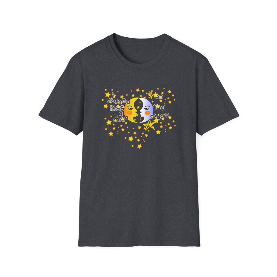 B I Wanna Kiss a Man on the Moon Unisex Softstyle T-Shirt