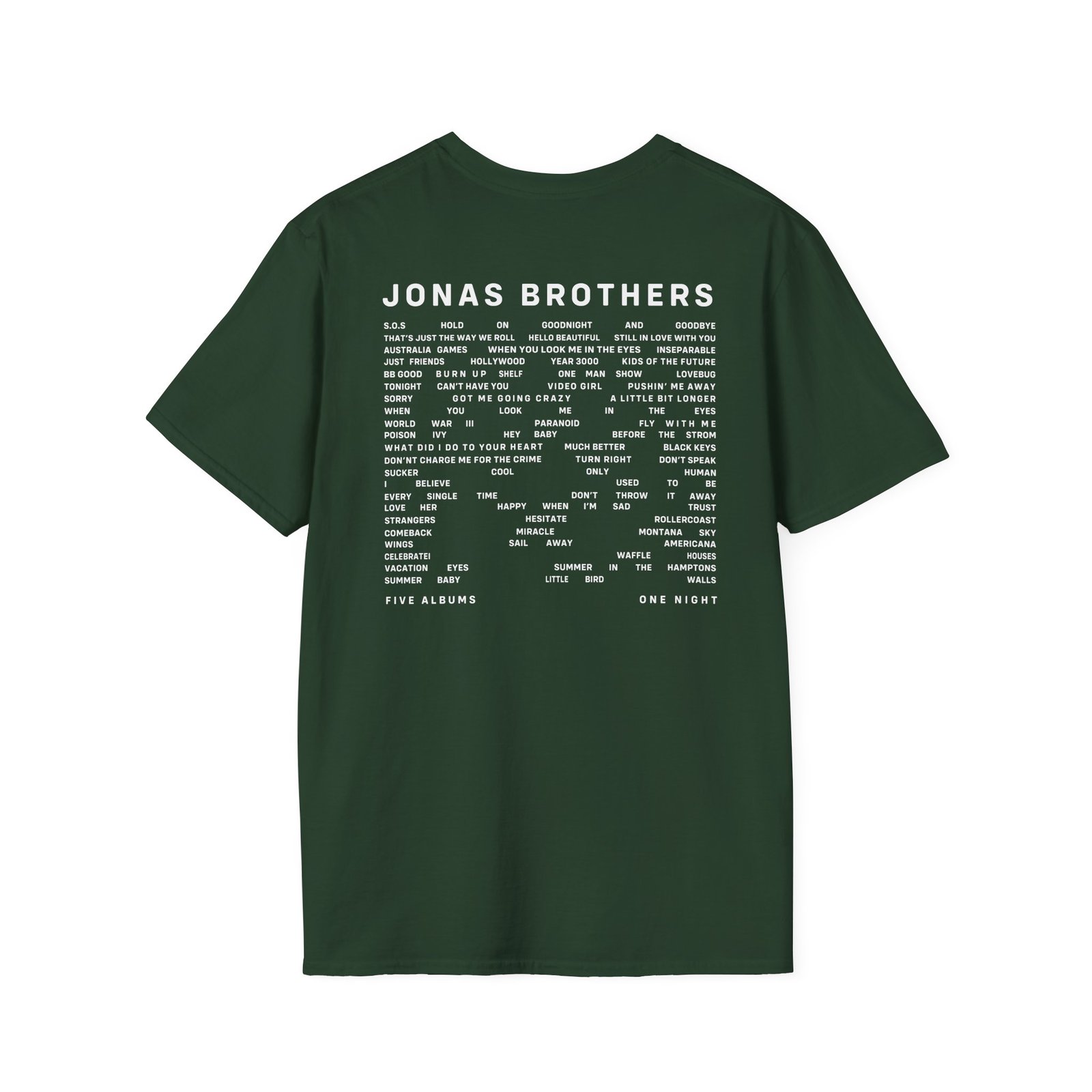 Jonas Brothers Tracklist Unisex Softstyle T-Shirt