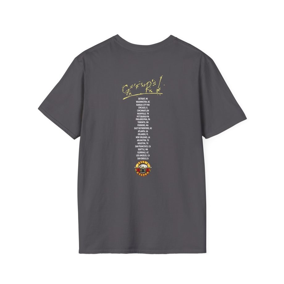 Guns N Roses Bullet Seal Tour Unisex Softstyle T-Shirt