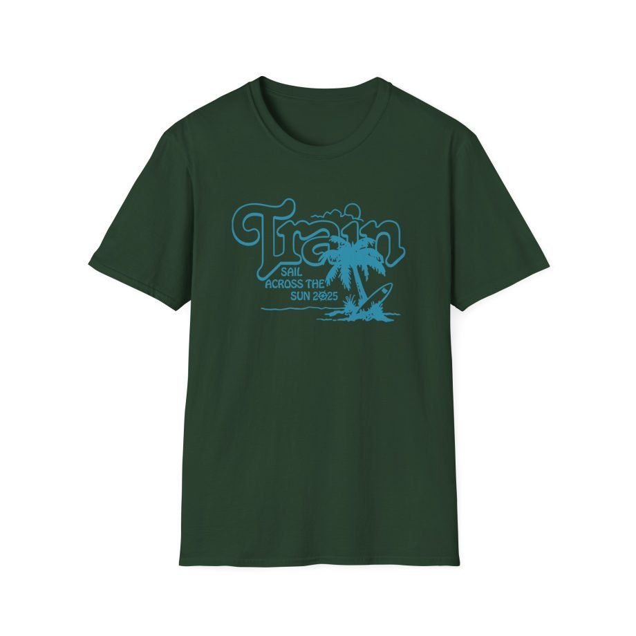 Train Sail Across the Sun 2025 Palm Tree unisex softstyle t-shirt