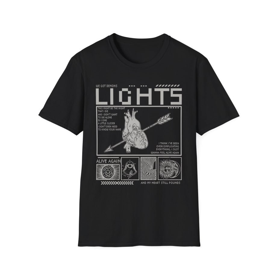 Lights Alive Again Lyric Unisex Softstyle T-Shirt